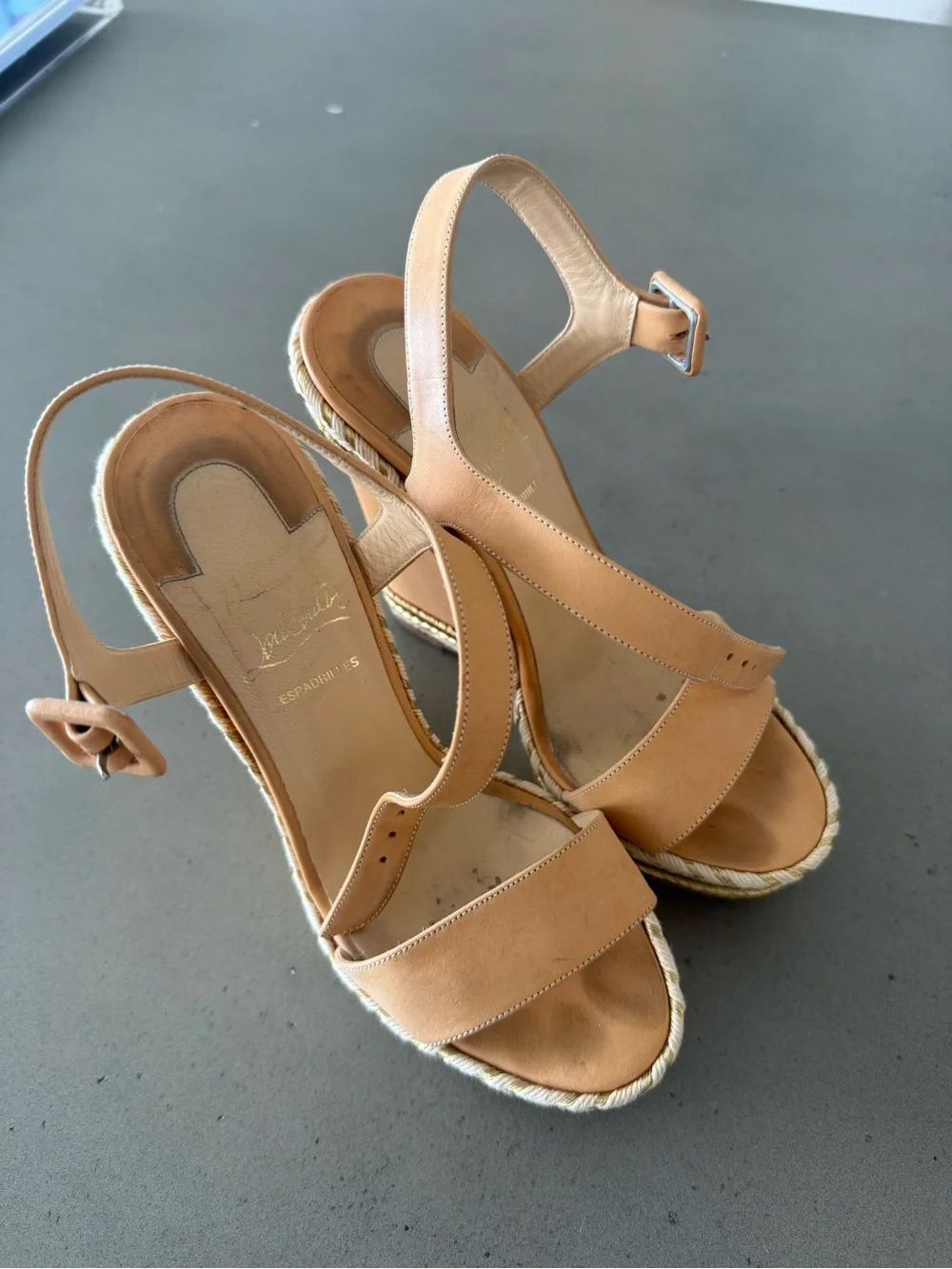 Women’s Tan Espadrille Wedge Sandals